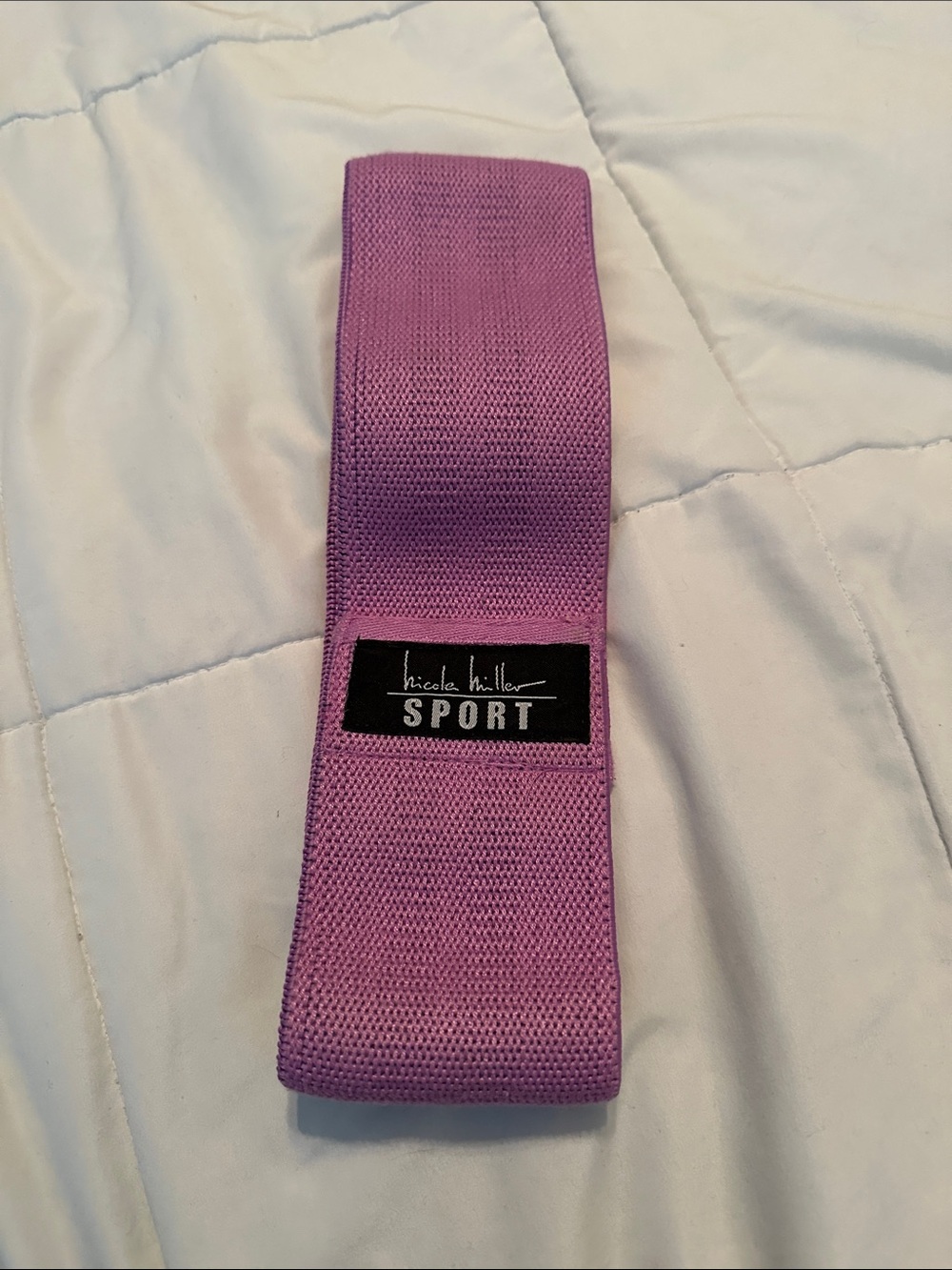 Nicole Miller Sport Resistance Purple Fabric Loop Band